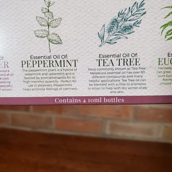 New Lefleuria Pure Natural Essential Oils 4 bottles x100ml assortmens - Picture 4 of 5